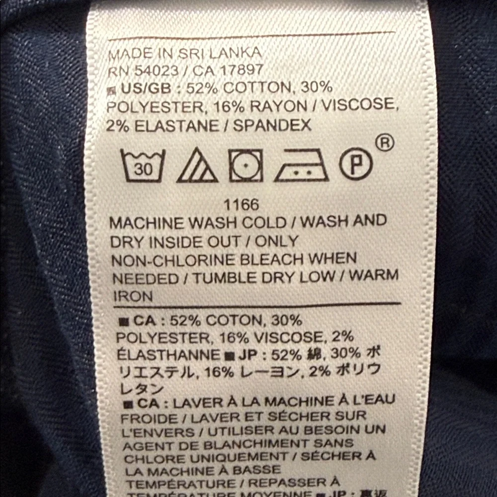 Banana Republic Slim Tapered Blue Plaid Men’s Pants Size 34/32